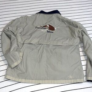 Vintage Acadia Reversible Embroidered Nylon Fleece Jacket Size XL